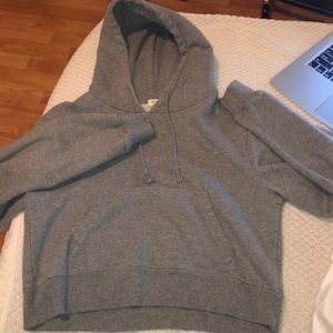 Grey cropped brandy Melville sweatshirt